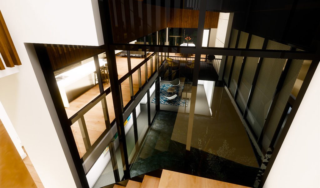 Image of inside a modern spacious house