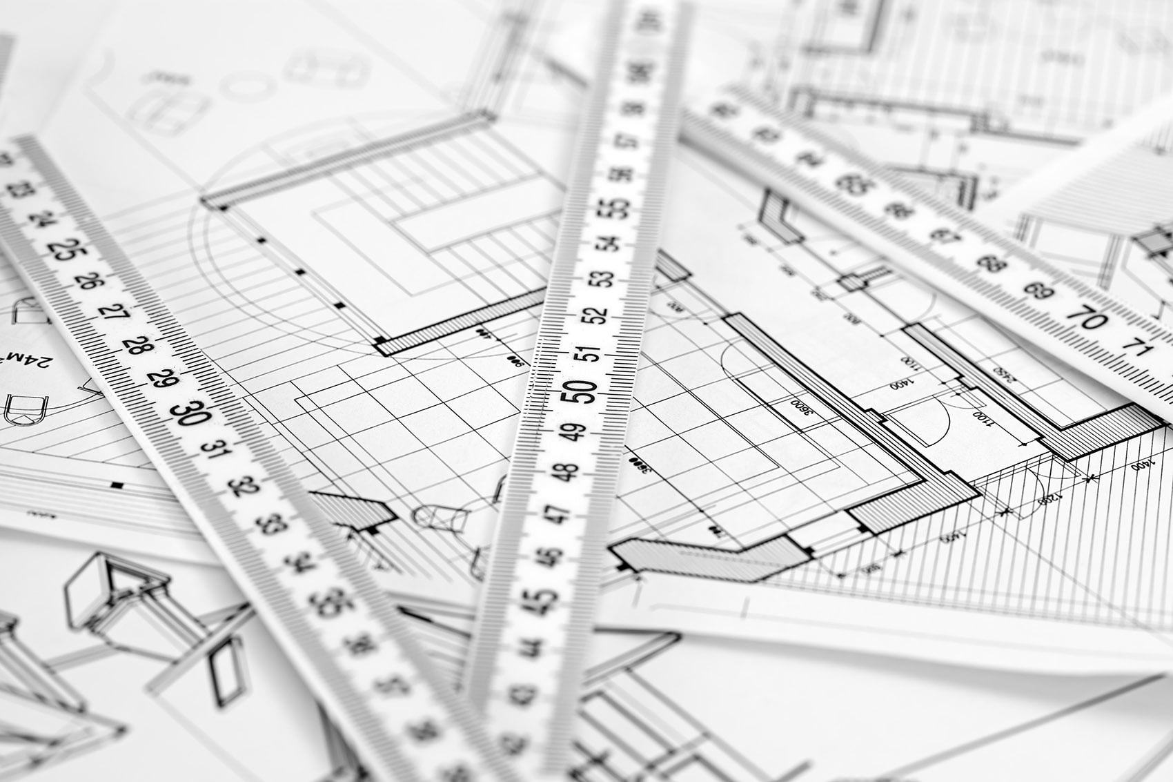 Architectural drafting tools and drawings | Featured image for the Architectural Drafting Service Page for Clements Clarke.