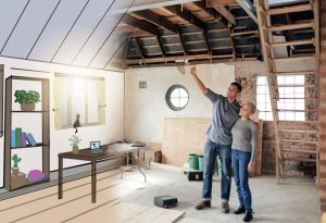 Young couple planning the renovation of their house | Featured image for the blog How To Future Proof Your Home from Clements Clarke Architects.
