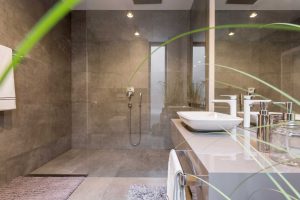 Luxurious bathroom with spacious shower | Featured image for the Luxury Bathroom Design Blog by Clements Clarke Architects.